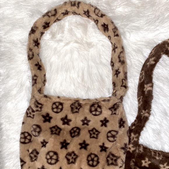 Brown/Tan Monolux Shoulder Bag - Picture 9 of 10